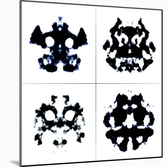 An Image Of The Rorschach Test Ink Blots-magann-Mounted Art Print