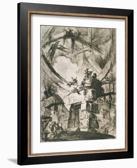 An Imaginary Prison: Plate IX from the Carceri D'Invenzione Series, circa 1745-Giovanni Battista Piranesi-Framed Giclee Print