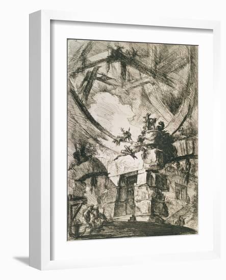 An Imaginary Prison: Plate IX from the Carceri D'Invenzione Series, circa 1745-Giovanni Battista Piranesi-Framed Giclee Print