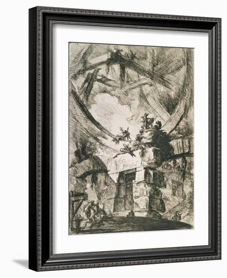 An Imaginary Prison: Plate IX from the Carceri D'Invenzione Series, circa 1745-Giovanni Battista Piranesi-Framed Giclee Print