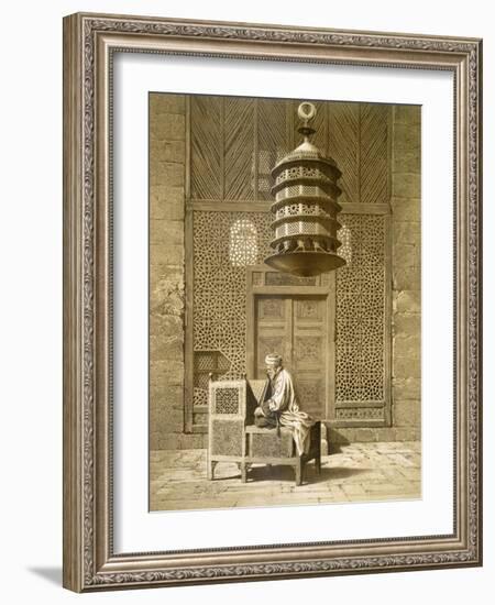 An Imam Reading the Koran in the Mosque of the Sultan, Morocco, 1817-Maurice Keating-Framed Giclee Print