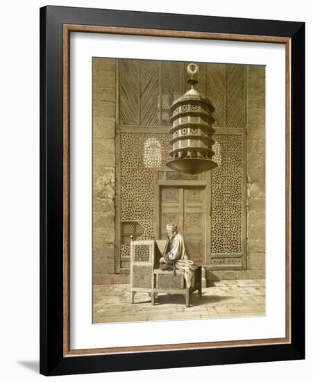 An Imam Reading the Koran in the Mosque of the Sultan, Morocco, 1817-Maurice Keating-Framed Giclee Print