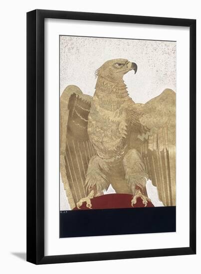 An Imperial Eagle, 1928 (Coloured Wood Engraving)-Francois-Louis Schmied-Framed Giclee Print