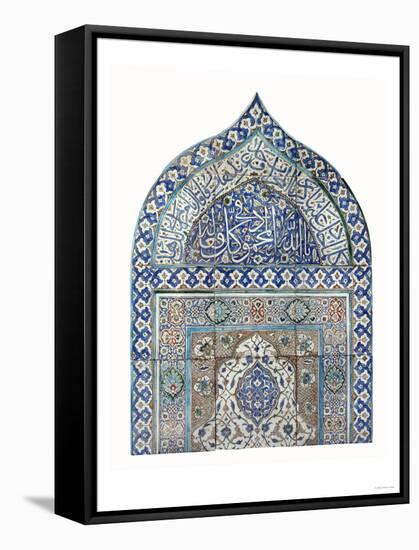 An Important Diyarbekir Tile Mihrab of Ogival Arched Form Comprising Twelve Tiles, circa 1570-null-Framed Premier Image Canvas