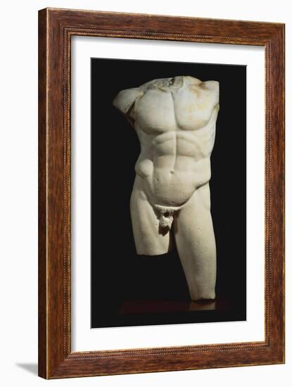 An Important Roman Marble Torso of the Diadumenos of Polykeitos-null-Framed Giclee Print