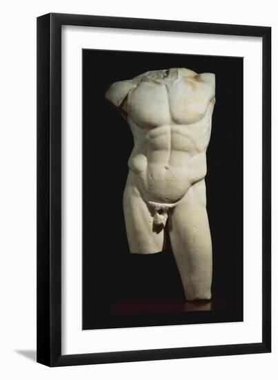 An Important Roman Marble Torso of the Diadumenos of Polykeitos-null-Framed Giclee Print