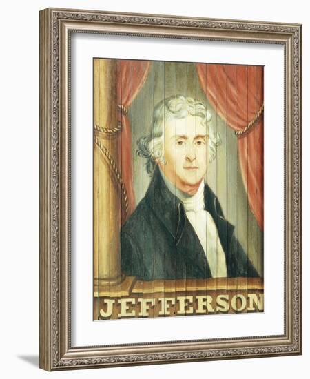 An Important Tavern Sign Depicting Thomas Jefferson and James Madison-Dirk Van Erp-Framed Giclee Print