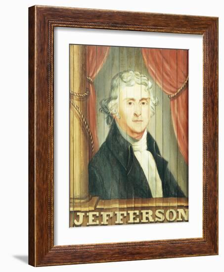 An Important Tavern Sign Depicting Thomas Jefferson and James Madison-Dirk Van Erp-Framed Giclee Print