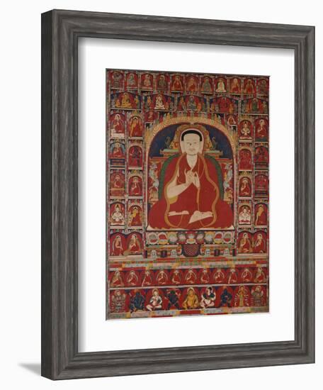 An Important Tibetan Thang.ka Depicting Bkra.Shis.Dpal circa 1300-null-Framed Giclee Print