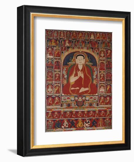 An Important Tibetan Thang.ka Depicting Bkra.Shis.Dpal circa 1300-null-Framed Giclee Print