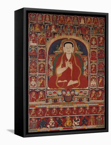 An Important Tibetan Thang.ka Depicting Bkra.Shis.Dpal circa 1300-null-Framed Premier Image Canvas
