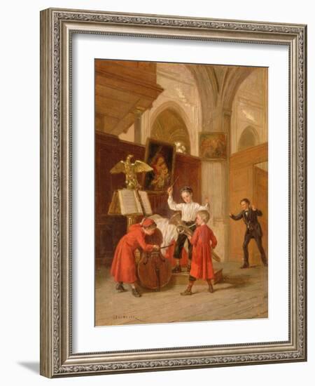 An Impromptu Concert-Theophile Emmanuel Duverger-Framed Giclee Print