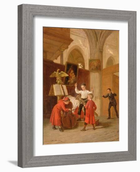 An Impromptu Concert-Theophile Emmanuel Duverger-Framed Giclee Print