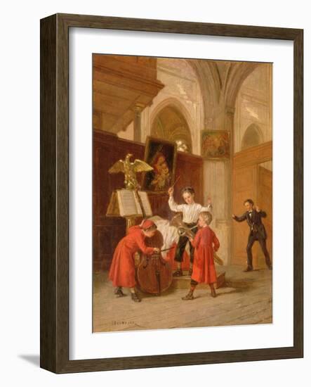 An Impromptu Concert-Theophile Emmanuel Duverger-Framed Giclee Print