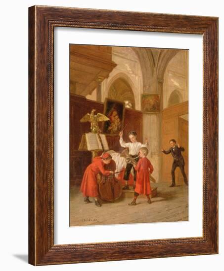 An Impromptu Concert-Theophile Emmanuel Duverger-Framed Giclee Print