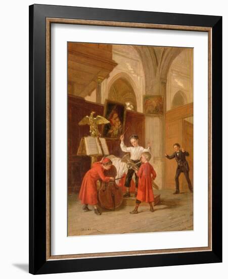 An Impromptu Concert-Theophile Emmanuel Duverger-Framed Giclee Print