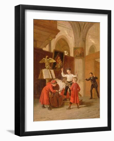 An Impromptu Concert-Theophile Emmanuel Duverger-Framed Giclee Print