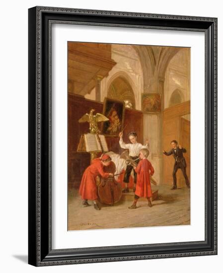 An Impromptu Concert-Theophile Emmanuel Duverger-Framed Giclee Print
