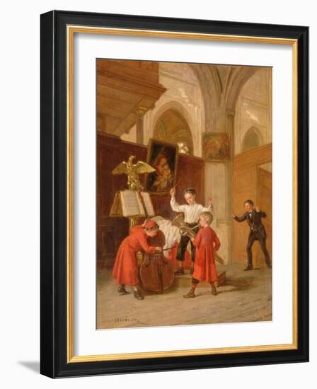 An Impromptu Concert-Theophile Emmanuel Duverger-Framed Giclee Print