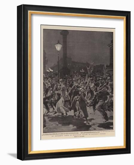 An Impromptu Dance in Trafalgar Square on Saturday Evening-Frederic De Haenen-Framed Giclee Print