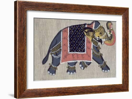 An Indian Elephant, Indian-null-Framed Giclee Print