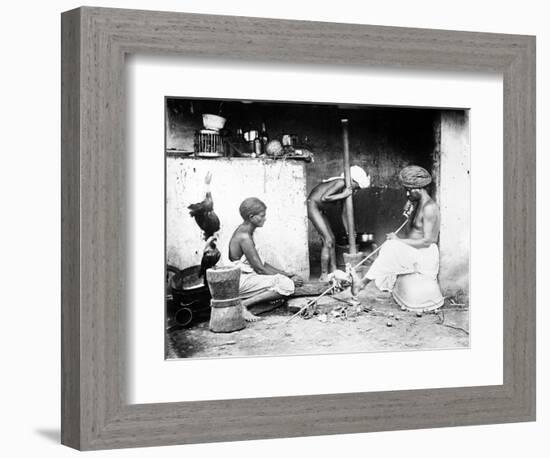 An Indian Kitchen, C.1870s-Willoughby Wallace Hooper-Framed Photographic Print