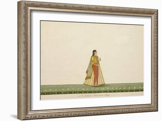 An Indian Macaroni Lady, 1800-10-Ramdass-Framed Giclee Print