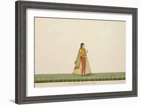 An Indian Macaroni Lady, 1800-10-Ramdass-Framed Giclee Print