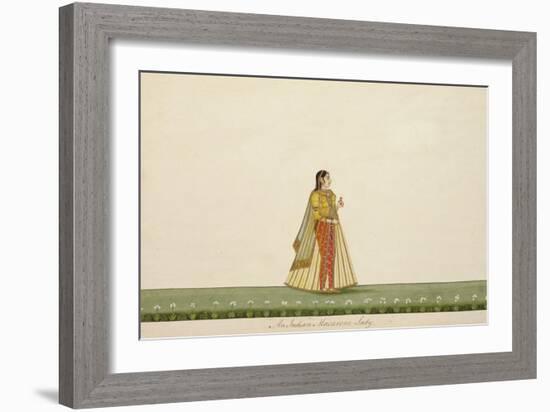 An Indian Macaroni Lady, 1800-10-Ramdass-Framed Giclee Print