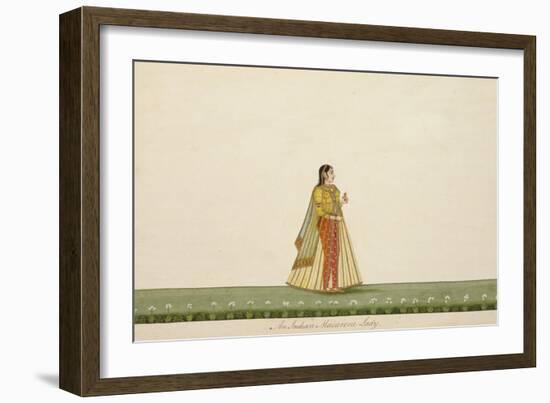 An Indian Macaroni Lady, 1800-10-Ramdass-Framed Giclee Print