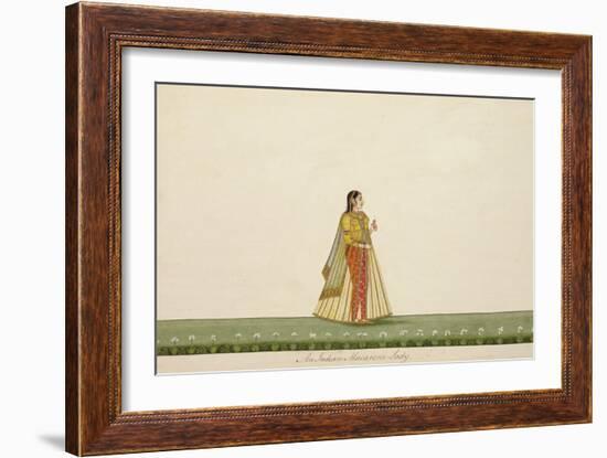 An Indian Macaroni Lady, 1800-10-Ramdass-Framed Giclee Print