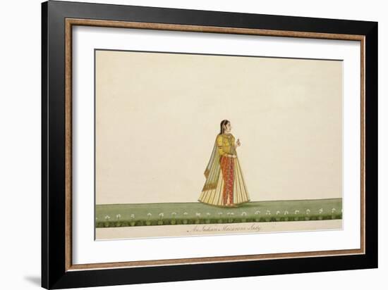 An Indian Macaroni Lady, 1800-10-Ramdass-Framed Giclee Print