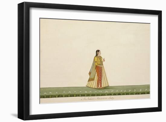 An Indian Macaroni Lady, 1800-10-Ramdass-Framed Giclee Print