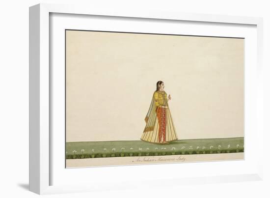 An Indian Macaroni Lady, 1800-10-Ramdass-Framed Giclee Print