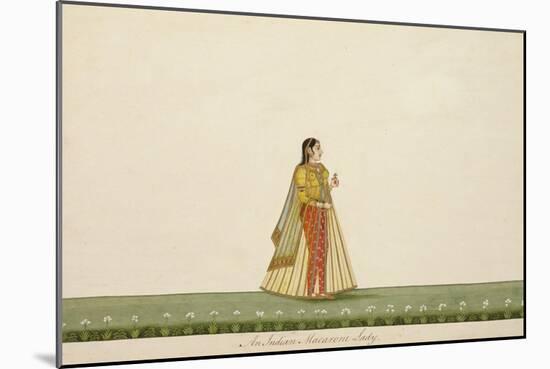 An Indian Macaroni Lady, 1800-10-Ramdass-Mounted Giclee Print