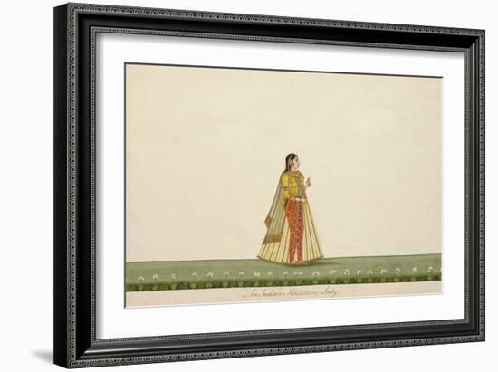 An Indian Macaroni Lady, 1800-10-Ramdass-Framed Giclee Print