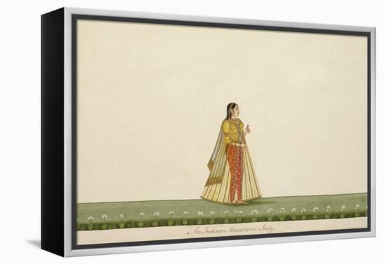 An Indian Macaroni Lady, 1800-10-Ramdass-Framed Premier Image Canvas