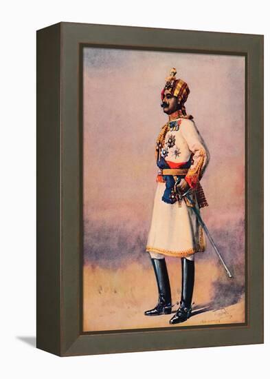 'An Indian Maharaja', 1913-AC Lovett-Framed Premier Image Canvas