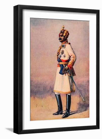 'An Indian Maharaja', 1913-AC Lovett-Framed Giclee Print