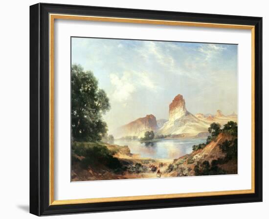 An Indian Paradise-Thomas Moran-Framed Art Print