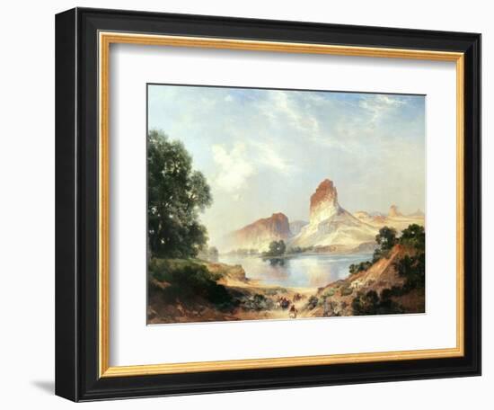 An Indian Paradise-Thomas Moran-Framed Art Print