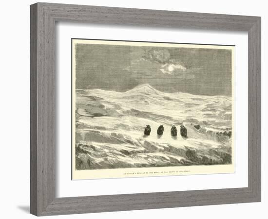 An Indian's Bivouac in the Midst of the Snows of the Sierra-Édouard Riou-Framed Giclee Print