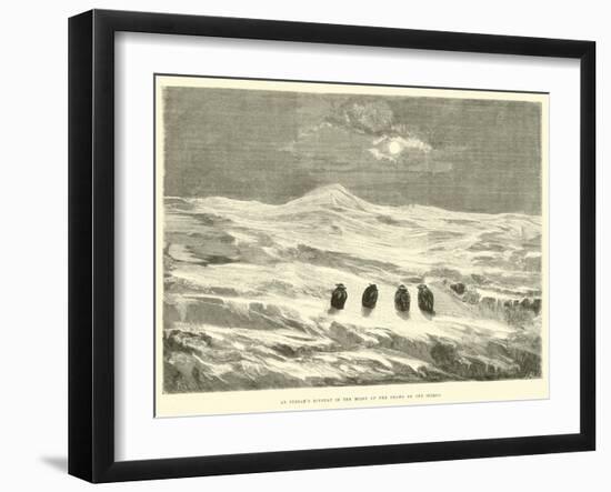 An Indian's Bivouac in the Midst of the Snows of the Sierra-Édouard Riou-Framed Giclee Print