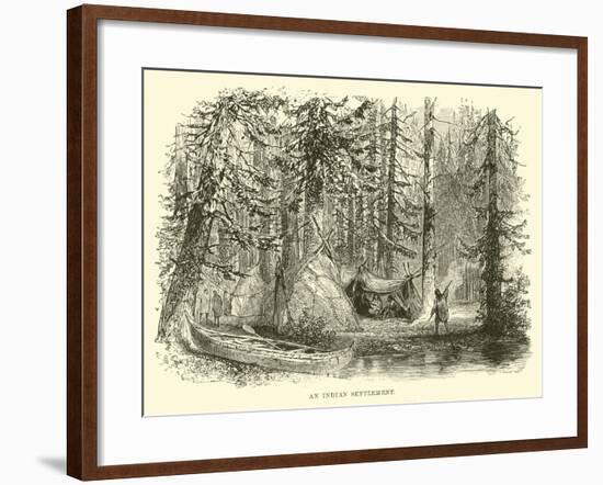 An Indian Settlement-null-Framed Giclee Print