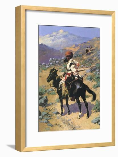 An Indian Trapper, 1889-Frederic Sackrider Remington-Framed Giclee Print