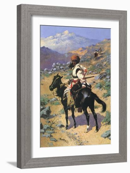 An Indian Trapper, 1889-Frederic Sackrider Remington-Framed Giclee Print