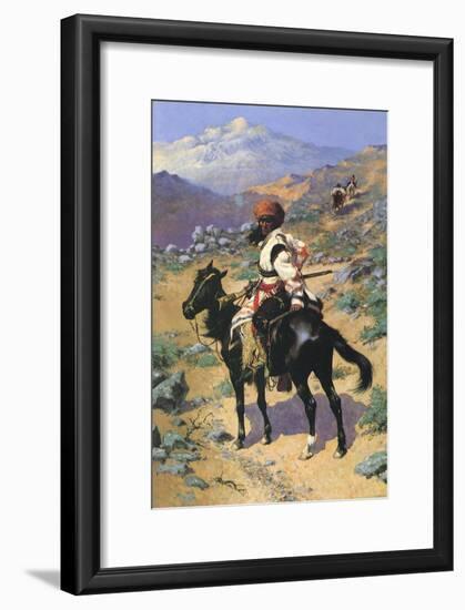An Indian Trapper, 1889-Frederic Sackrider Remington-Framed Giclee Print