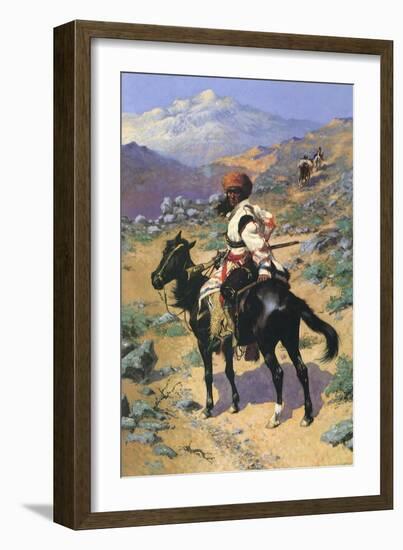 An Indian Trapper, 1889-Frederic Sackrider Remington-Framed Giclee Print