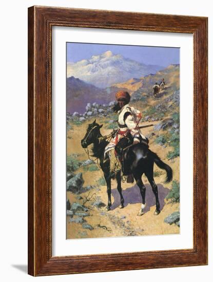 An Indian Trapper, 1889-Frederic Sackrider Remington-Framed Giclee Print