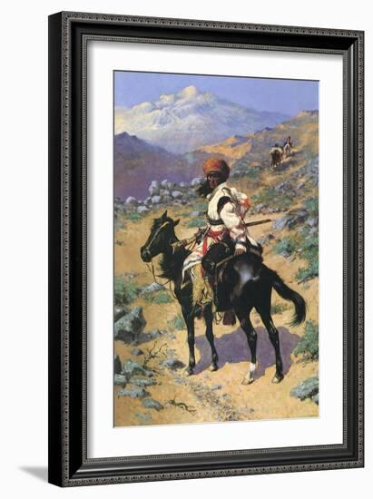 An Indian Trapper, 1889-Frederic Sackrider Remington-Framed Giclee Print